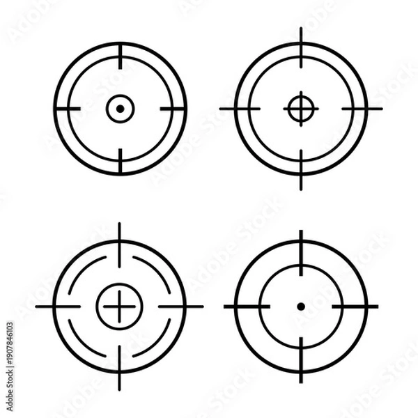 Obraz sniper vector target icon aim and shoot focus