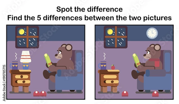 Fototapeta brown_bears_expressions_template