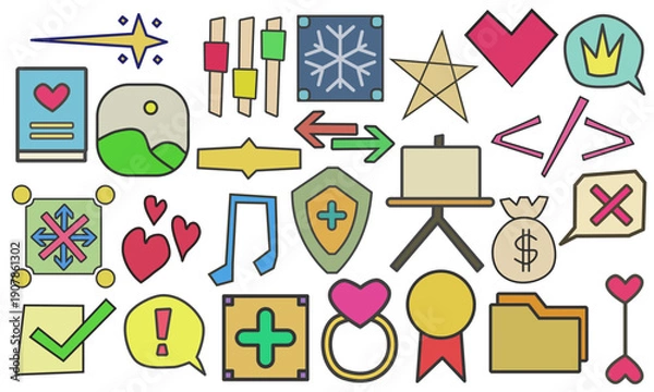 Obraz element pack set collection group