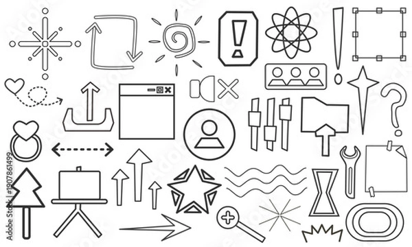 Obraz element pack set collection group