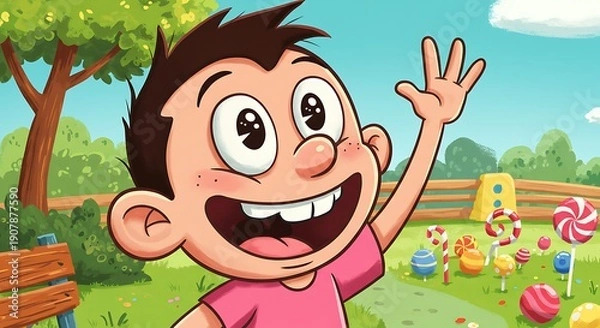 Fototapeta キャンディパークの笑顔