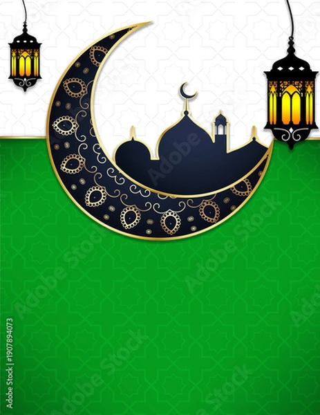 Obraz eid mubarak greeting card
