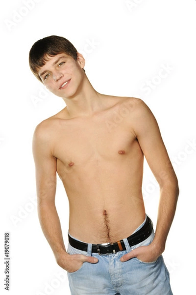 Obraz Young the man. Topless