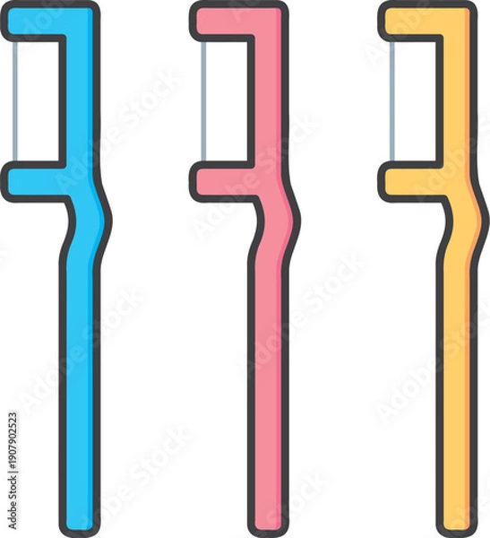 Obraz シンプルな歯間ブラシ