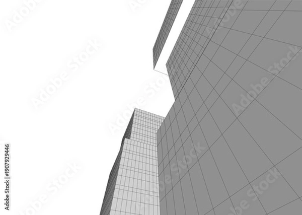 Obraz Building 3d structure. Architectural background. 