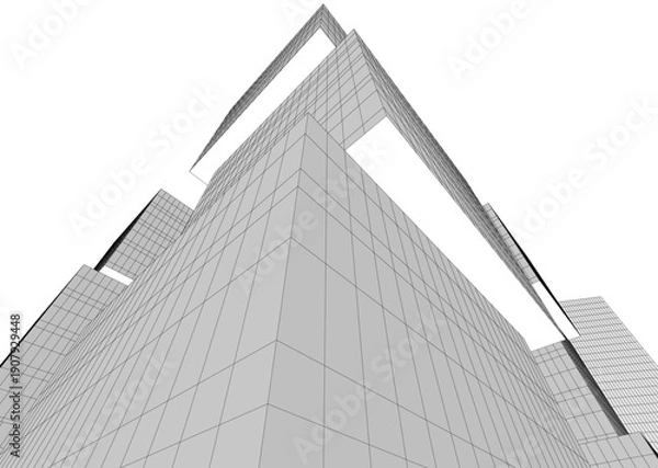 Obraz Building 3d structure. Architectural background. 