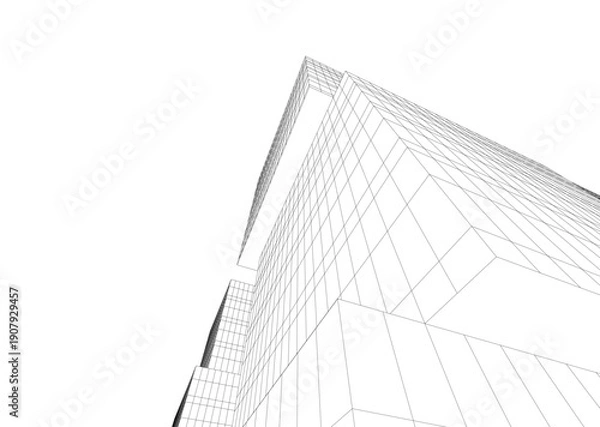 Obraz Building 3d structure. Architectural background. 