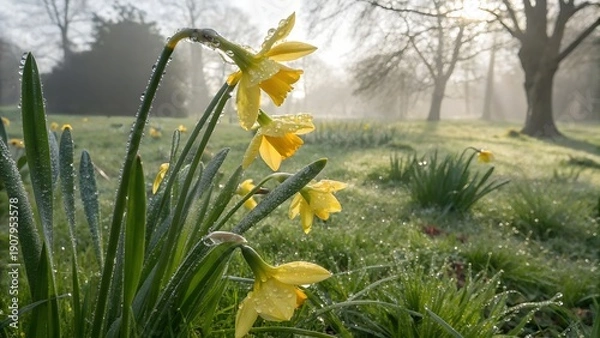 Obraz daffodils in spring