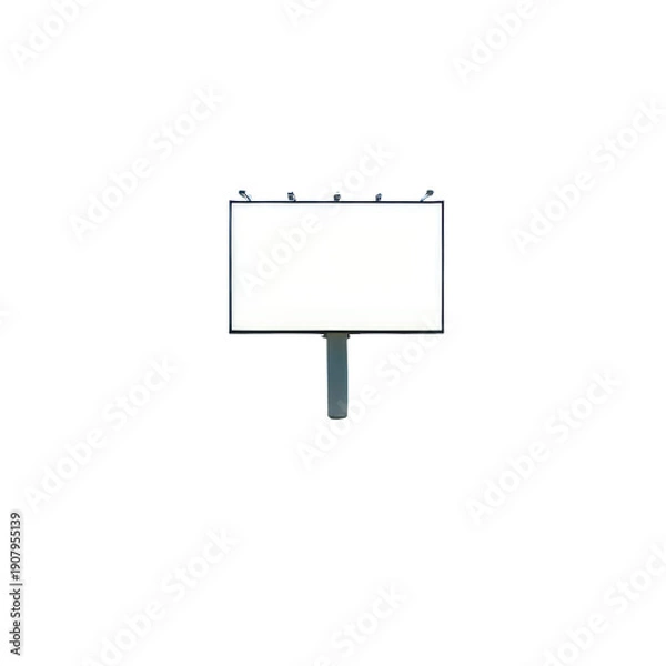 Obraz Isolated roadside blank sign, dark backdrop