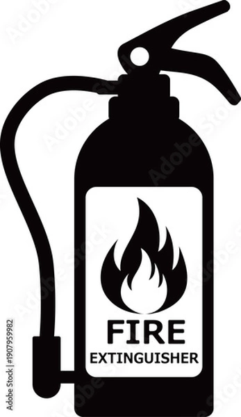 Obraz 消火器　アイコン　黒