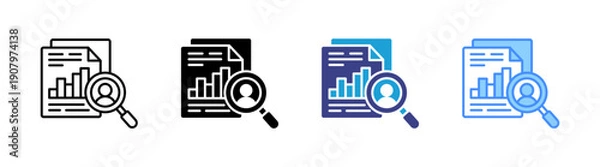 Obraz Research icon set multiple style collection