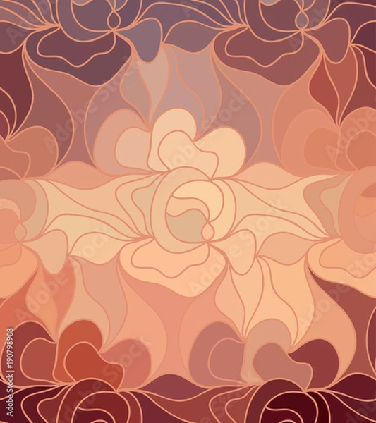 Fototapeta Vector wave background of doodle hand drawn lines