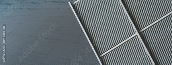 Obraz gray metal banner industrial architecture background