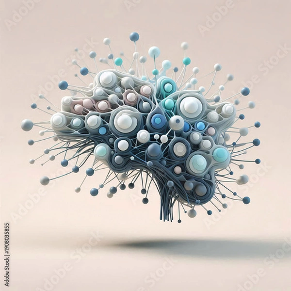 Obraz 青色の複雑な拡散パターン