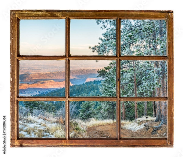 Fototapeta Colorado foothills in winter scenery