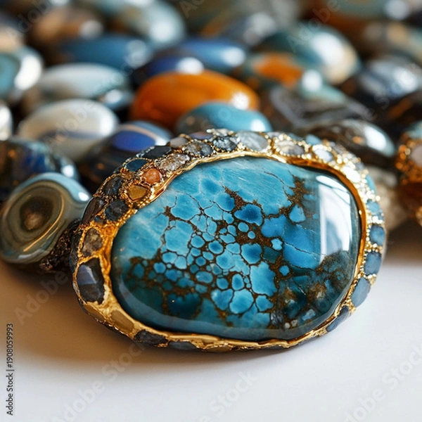 Obraz カラフルな天然石のアクセサリー