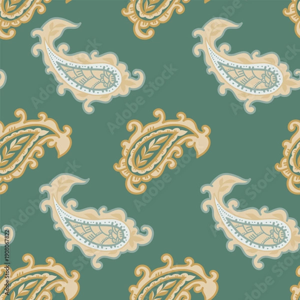 Obraz Muted Folk Paisley Pattern