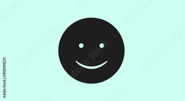 Obraz Smiling Face Emoji Simple Design.