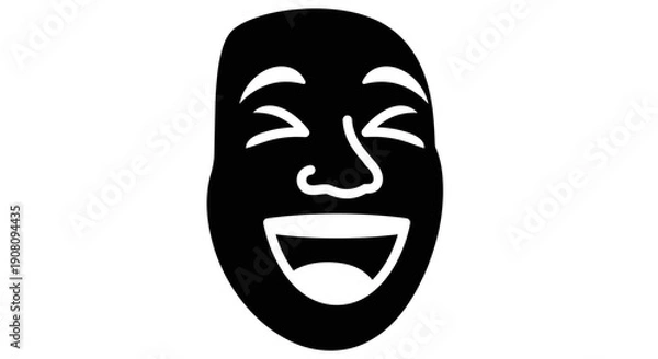 Obraz Theater Mask Happy Comedy Face.