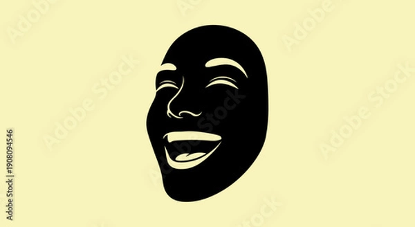 Obraz Theater Mask with Happy Expression.