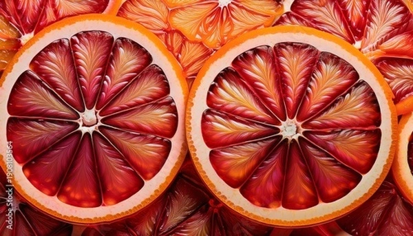 Obraz intensely colored blood orange slices create a vibrant textured background texture background pattern