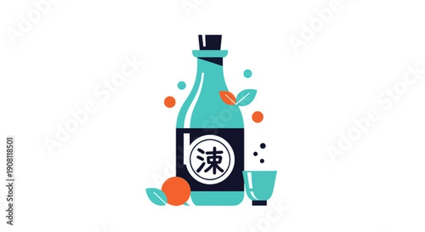 Fototapeta Teapot pouring beverage into cup