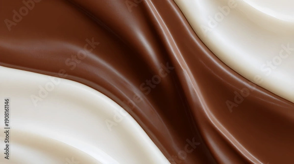 Obraz White and dark chocolate background