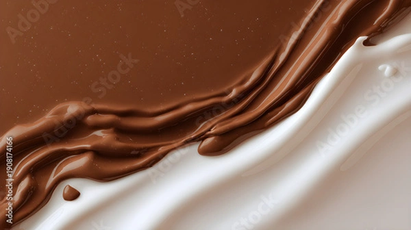 Obraz melted milk chocolate background