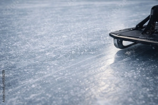 Obraz Skating on a Frosty Ice Surface