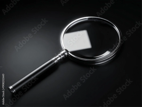 Obraz search concept isolated on a black background