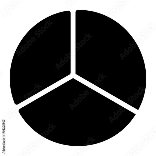 Obraz pie chart glyph icon