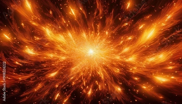 Obraz pattern of orange sparks