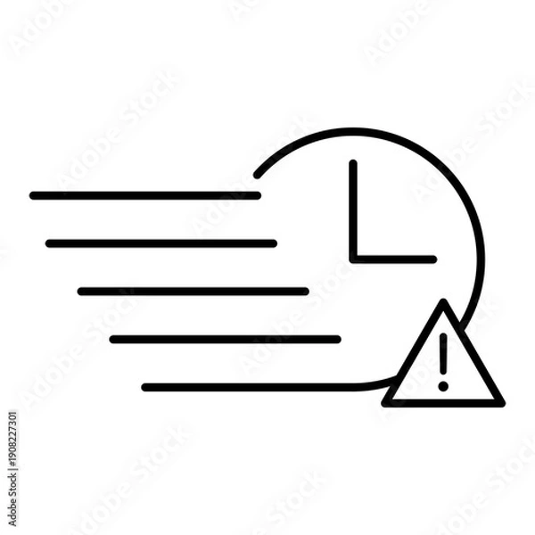 Obraz deadline rush line icon with editable stroke