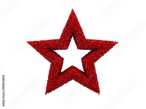 Fototapeta red star isolated on a transparent background