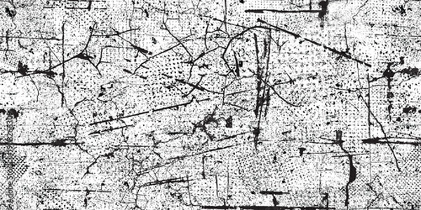 Obraz Scratched grungy endless pattern . seamless pattern texture. Organic overlay pattern . Vector repeatable scratchy texture .Screen print endless pattern texture. Scratches background texture.
