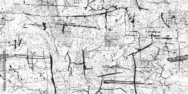 Obraz Scratched grungy endless pattern . seamless pattern texture. Organic overlay pattern . Vector repeatable scratchy texture .Screen print endless pattern texture. Scratches background texture.
