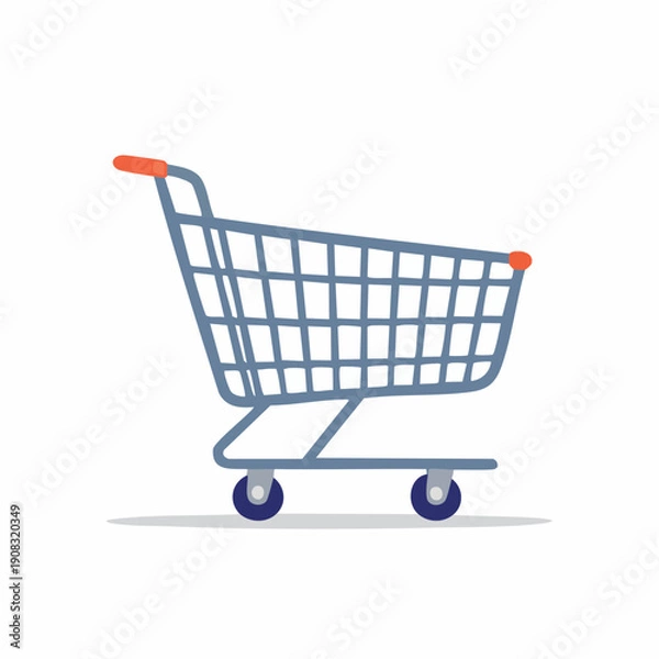Fototapeta Flat Design Shopping Cart Icon