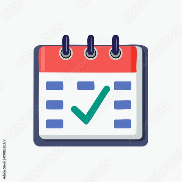 Fototapeta Flat Design Desk Calendar Icon