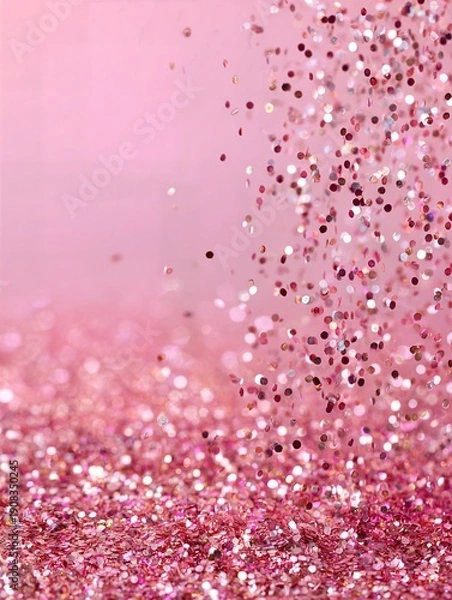 Obraz Pink glitter falling from the sky