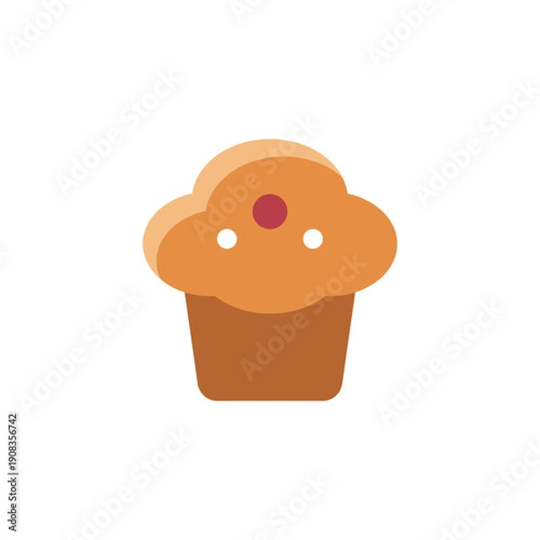 Obraz Illustration of a simple small cake vector