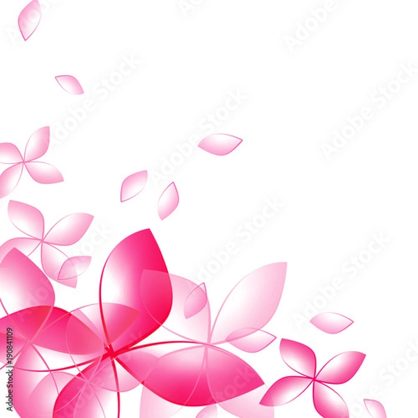 Fototapeta 花　フレーム　枠　花柄　花模様　額縁