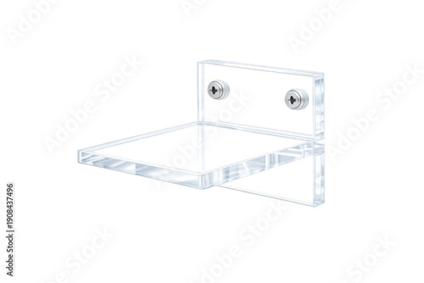 Obraz Transparent acrylic wall shelf mounting on a wall