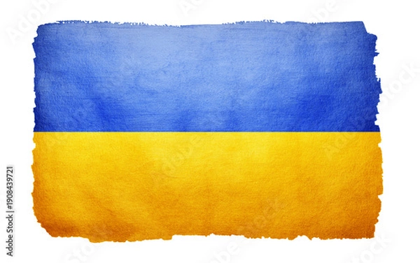 Obraz Ukraine flag on white background