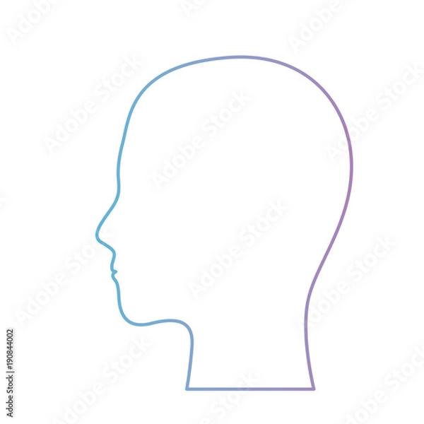 Fototapeta human head people model face profile avatar vector illustration