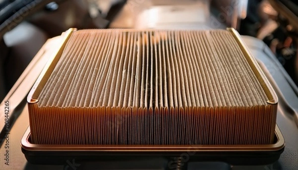 Obraz dust free air filter with perfectly aligned pattern showcasing its intricate design and functionality for clean air