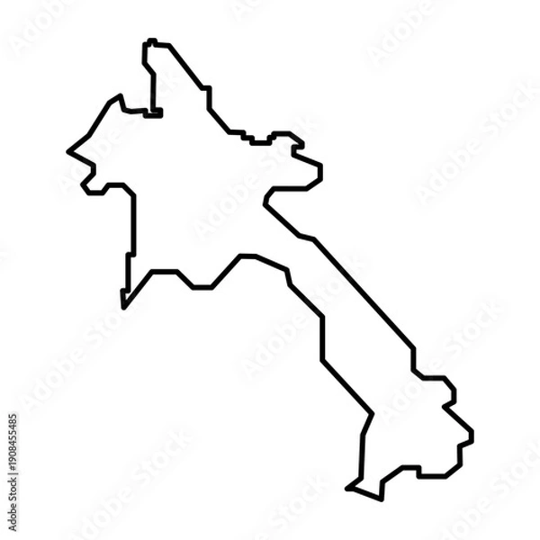 Obraz Laos Outline Map