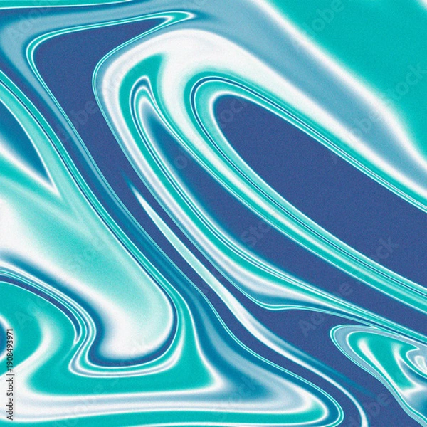 Fototapeta Blue and teal abstract wave texture.
