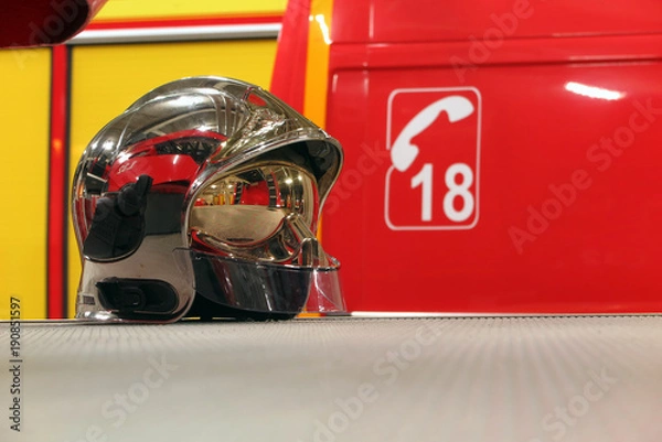 Obraz Hełm strażaków