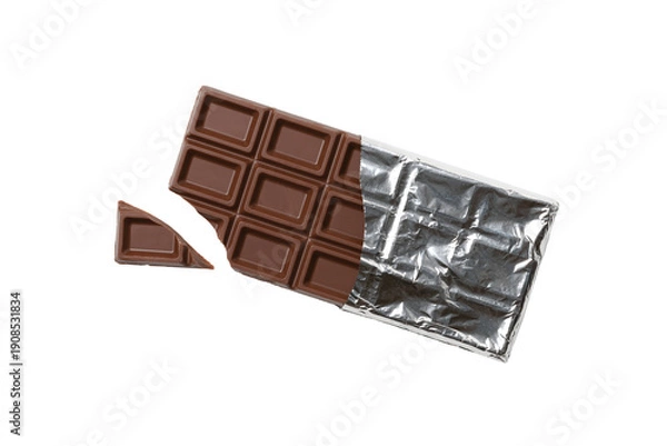 Obraz アルミ箔に包まれた板チョコ