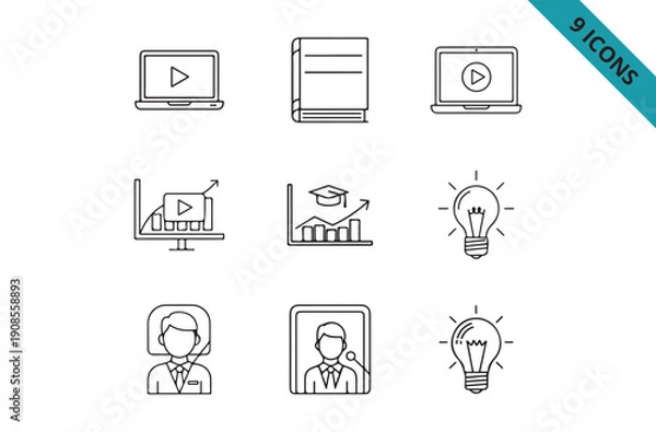 Fototapeta Cloud Based Download Icon Vector EPS